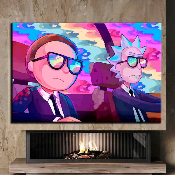 Картина на подарунок - Rick and Morty агенти - 40х60 см