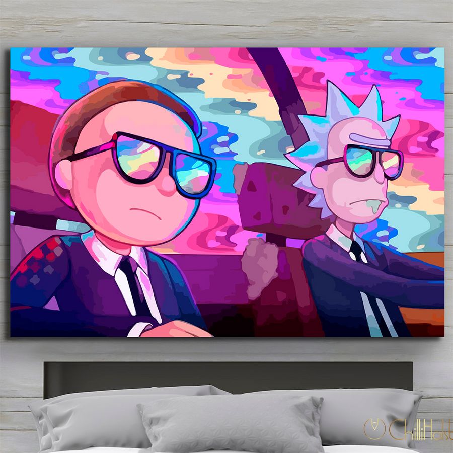 Картина на подарунок - Rick and Morty агенти - 40х60 см