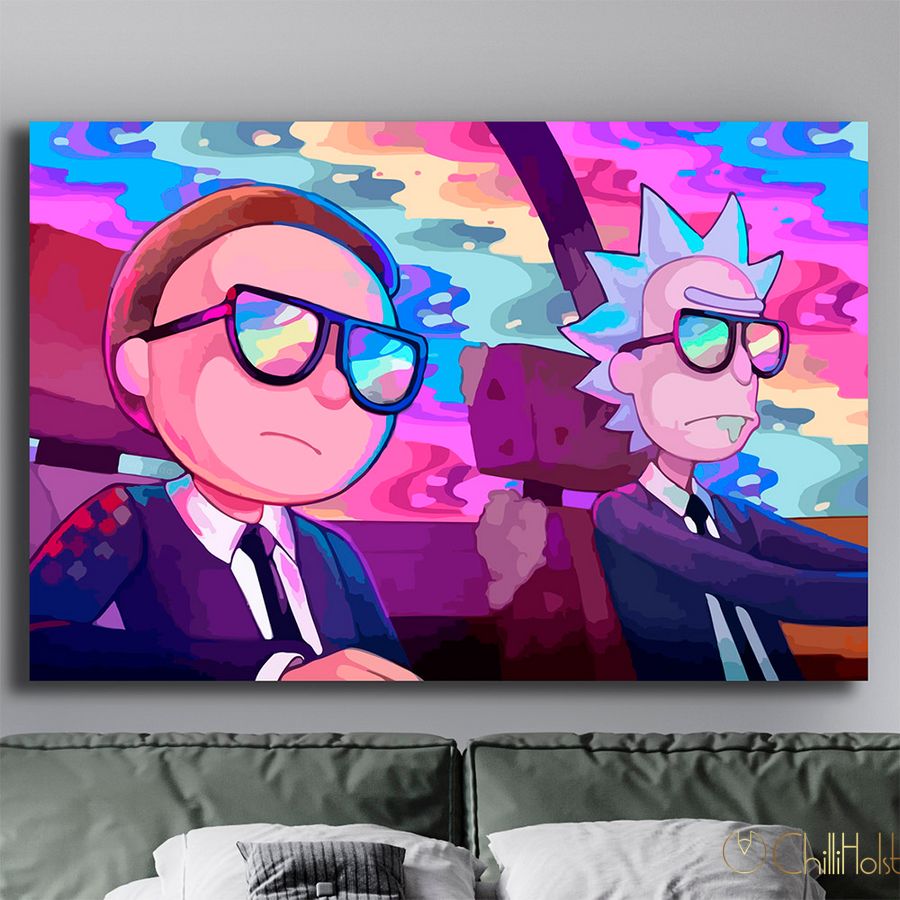 Картина на подарунок - Rick and Morty агенти - 40х60 см