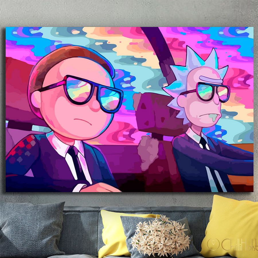 Картина на подарунок - Rick and Morty агенти - 40х60 см