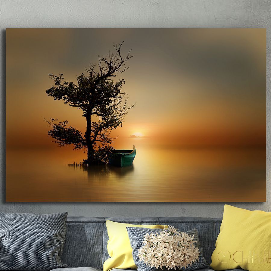 Картина - Захід сонця в тумані | ChilliHolst