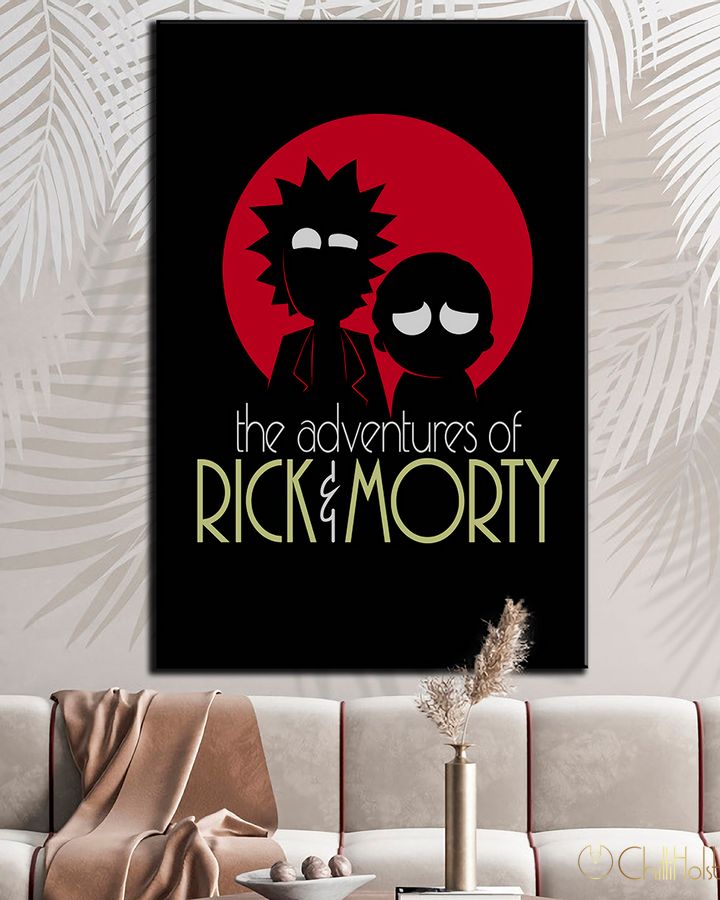 Картина на подарок - Rick and Morty частное агентство - 40х60 см