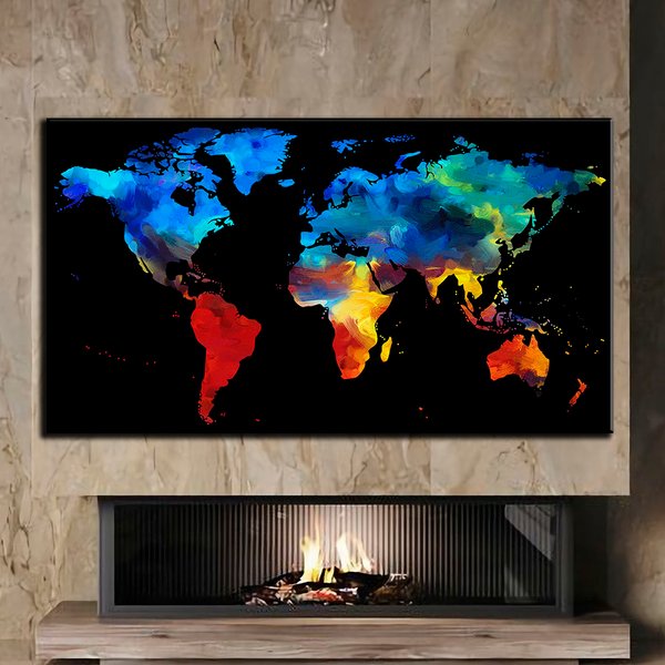 Картина - Мапа світу у фарбах | ChilliHolst