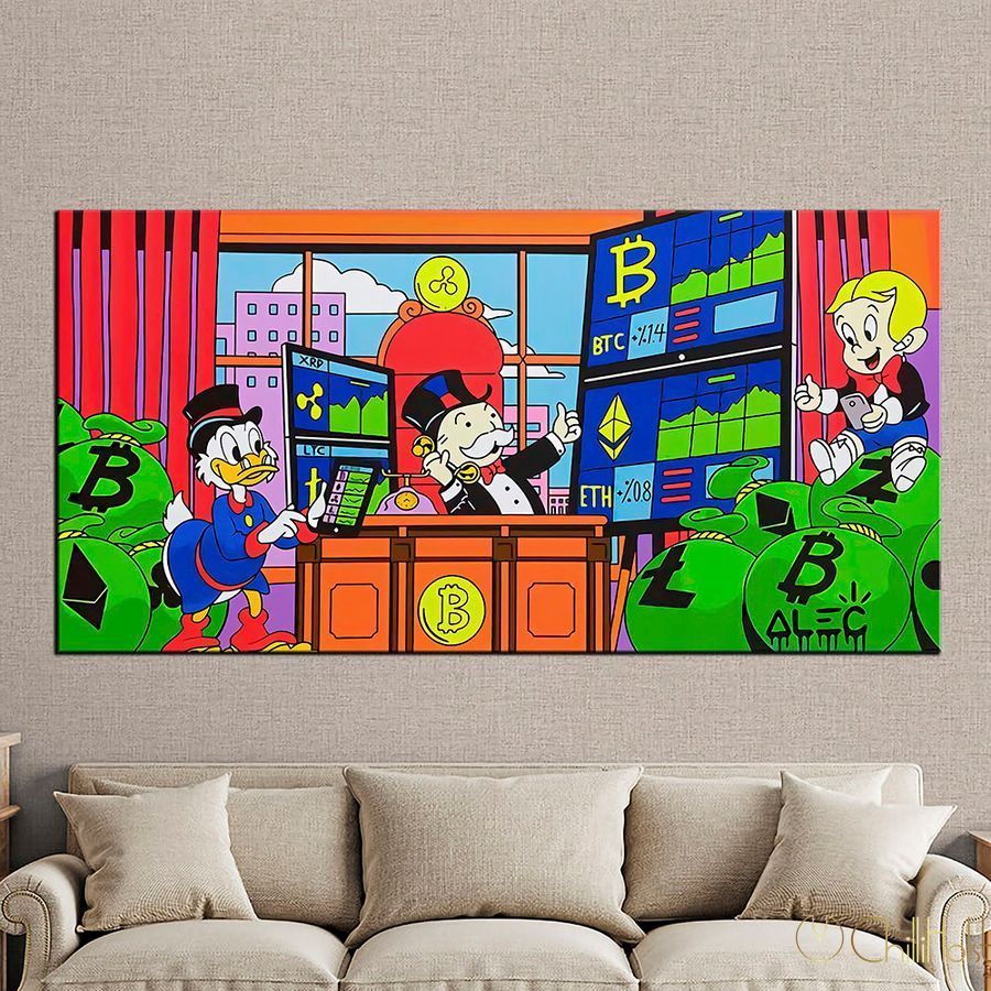 Картина в офис - Величайшие брокеры - 30х60 см Картина - Величайшие брокеры | ChilliHolst
