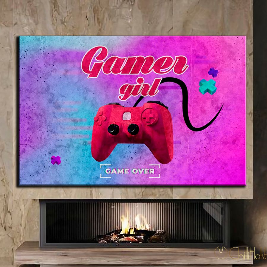 Картина в офис или в комнату - Games girl - 40х60 см