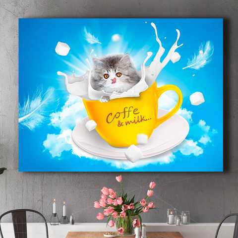 Картина по номерам для кухни - За чашечкой кофе 40x50 см
