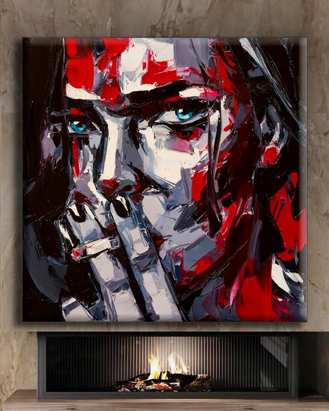 Картина - Дівчина із цигаркою ART | ChilliHolst