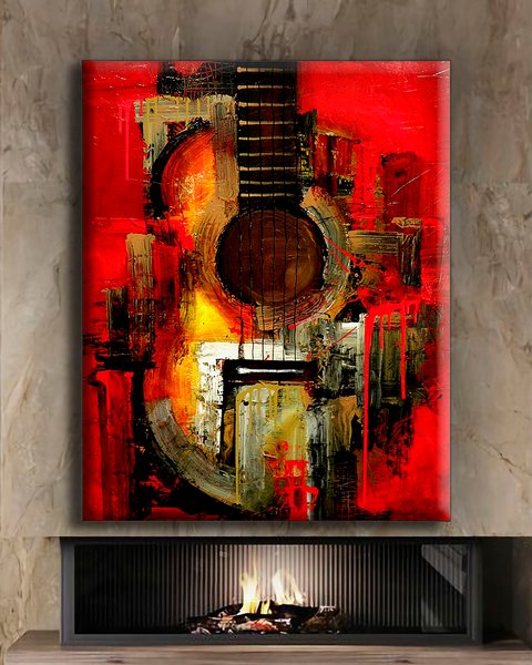 Картина - Абстракція гітари АРТ | ChilliHolst