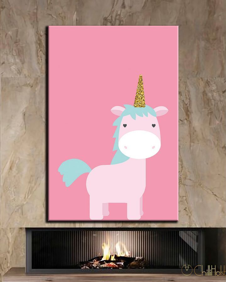 Картина в детскую - Интересный единорог - 40х60 см Картина - Интересный единорог | ChilliHolst