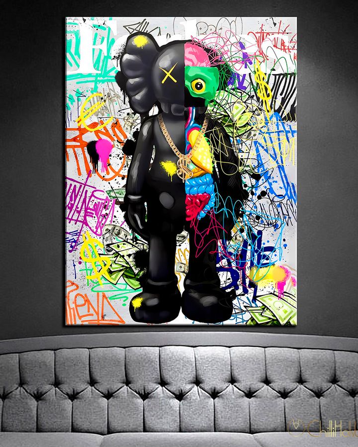 Картина для интерьера и в офис - KAWS Forbes - 30х40 см